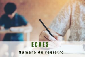 Cómo saber el número de registro ECAES